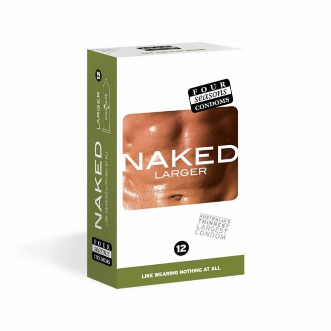 Buy Four Seasons Naked Larger Condom 12 Pack Online