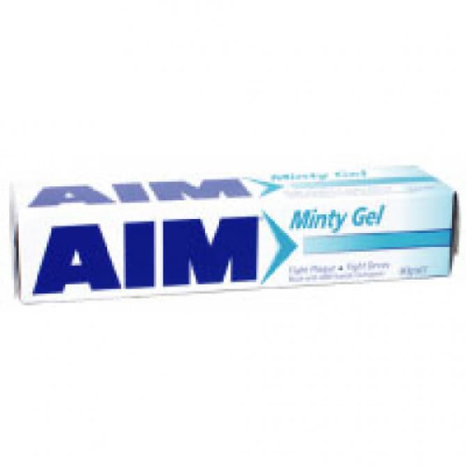 aim minty gel toothpaste