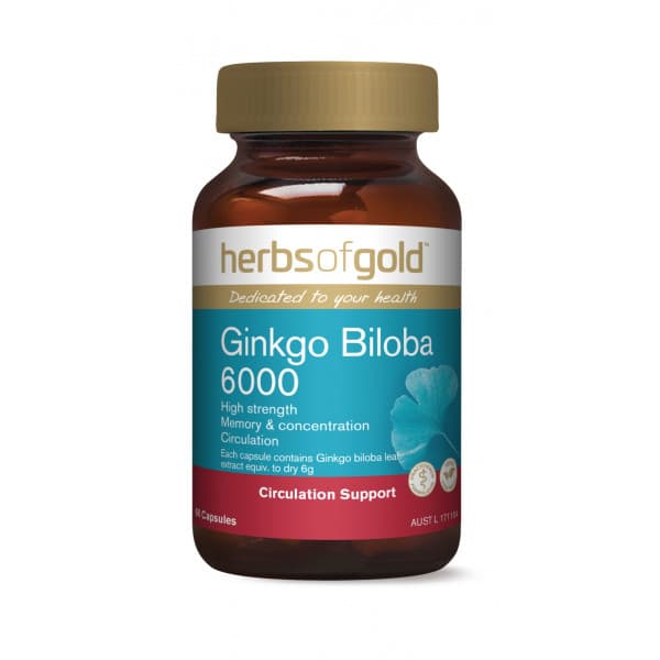 Buy Herbs Of Gold Ginkgo Biloba 6000 60 Capsules Online Chempro Chemists