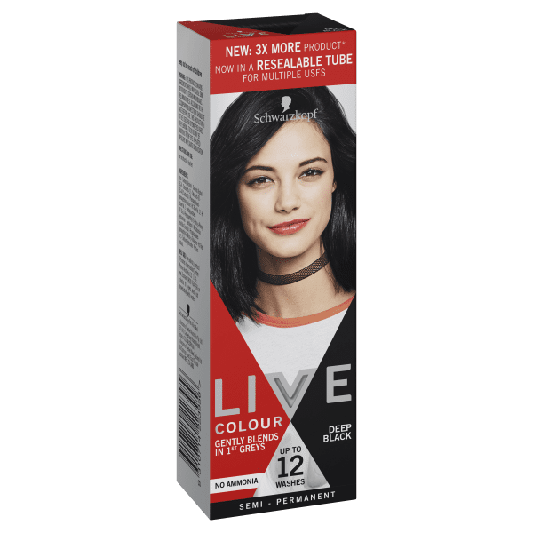 Buy Schwarzkopf Live Colour Deep Black 75ml Online | Chempro Chemists