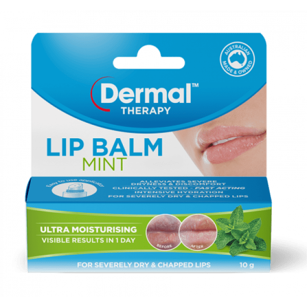 Buy Dermal Therapy Lip Balm Mint 10g Online | Chempro Chemists