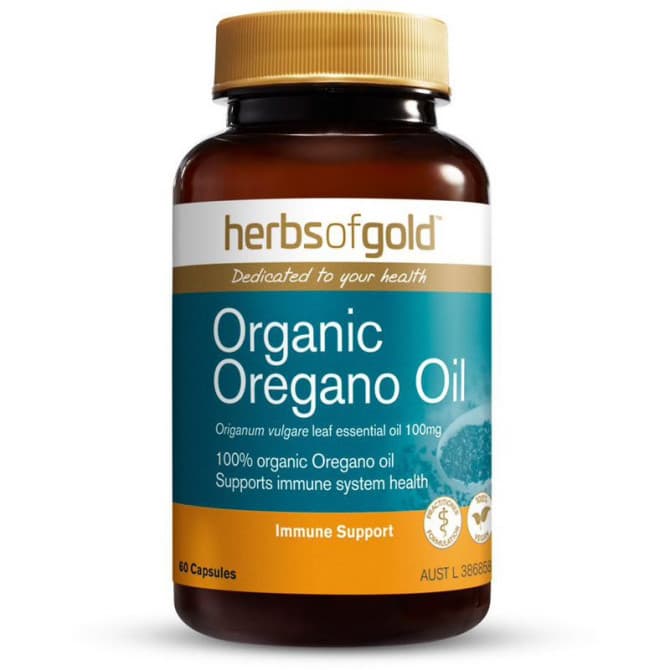 Buy Herbs of Gold Organic Oregano Oil 60 Capsules Online