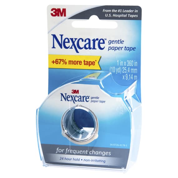 Nexcare Micropore Gentle Paper Tape – White 25.4mm x 9.1m Dispenser