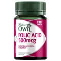 Natures Own Folic Acid 500mcg 120 Tablets