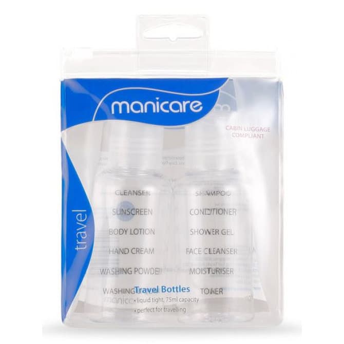 manicare travel bottles