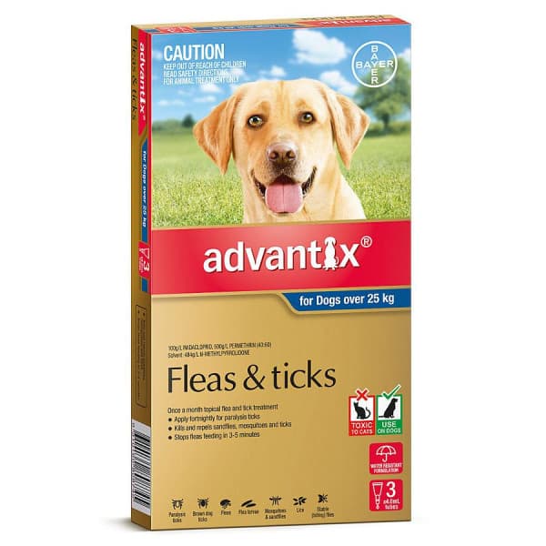 Buy Advantix For Dogs Over 25kg 3 Pack Online | Chempro Chemists