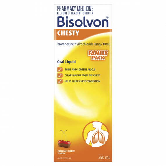 Buy Bisolvon Chesty Cough Liquid 250ml Online | Chempro Chemists