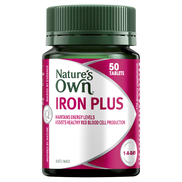 Buy Natures Own Iron Plus 50 Tablets Online