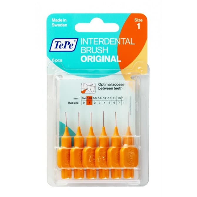 Buy Tepe Interdental Brush Orange Xxx Fine 0.45mm 6 Pack Online