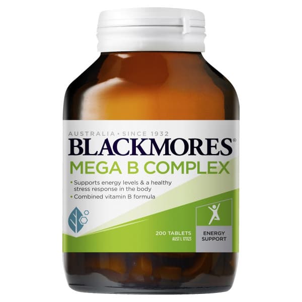 Buy Blackmores Mega B Complex 200 Tablets Online | Chempro Chemists