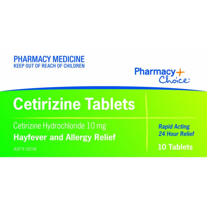 Buy Pharmacy Choice Cetirizine Hayfever & Allergy Relief 10 Tablets ...