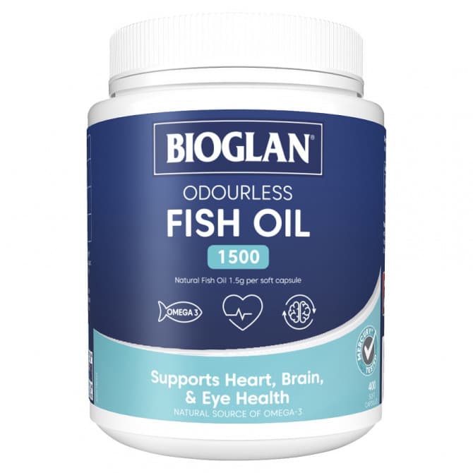 Buy Bioglan Odourless Fish Oil 1500mg 400 Capsules Online